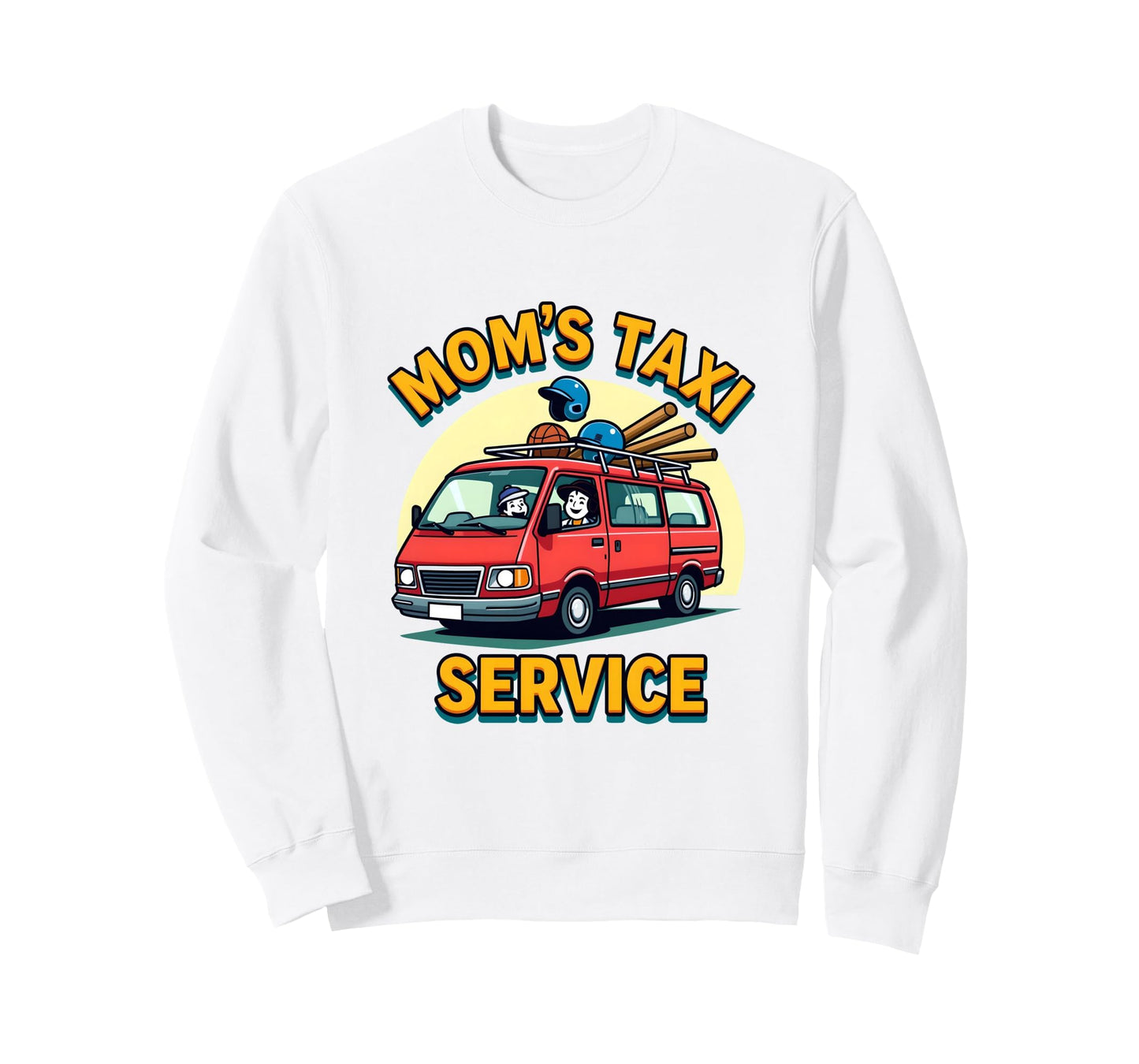 Moms Taxi Service Funny Baseball Sweatshirt - Minimalist Print Men Women - T-Shirt, Sweatshirt, Hoodie