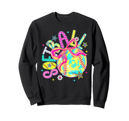 Softball Coquette Bow Game Day Vibes Sweatshirt - Novelty Apparel Men Women - T-Shirt, Sweatshirt, Hoodie
