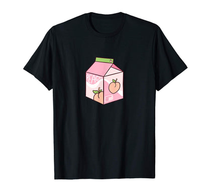 Kawaii Peach Juice Peachy Milk T-Shirt - Casual Everyday Wear Men Women - T-Shirt, Sweatshirt, Hoodie