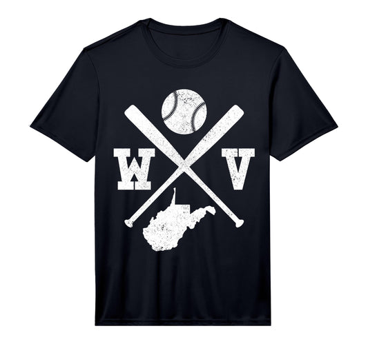Mens Wv Usa State Baseball T-Shirt - Casual Everyday Wear for Adults - T-Shirt, Sweatshirt, Hoodie