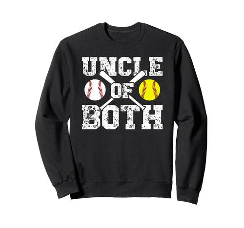 Uncle Both Baseball Softball Uncle Sweatshirt - Fun Novelty Design Unisex - T-Shirt, Sweatshirt, Hoodie