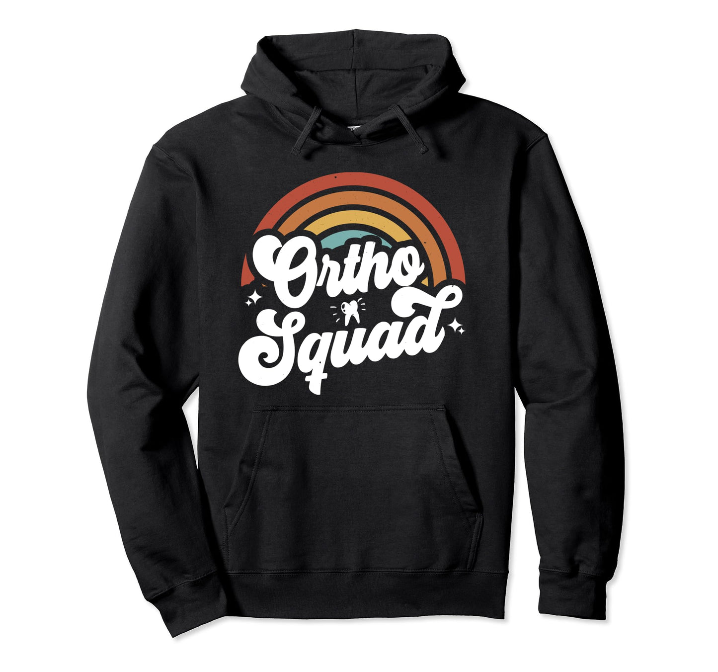 Funny Ortho Squad Groovy Rainbow Hoodie - Graphic Print Unisex - T-Shirt, Sweatshirt, Hoodie