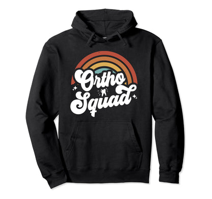 Funny Ortho Squad Groovy Rainbow Hoodie - Graphic Print Unisex - T-Shirt, Sweatshirt, Hoodie
