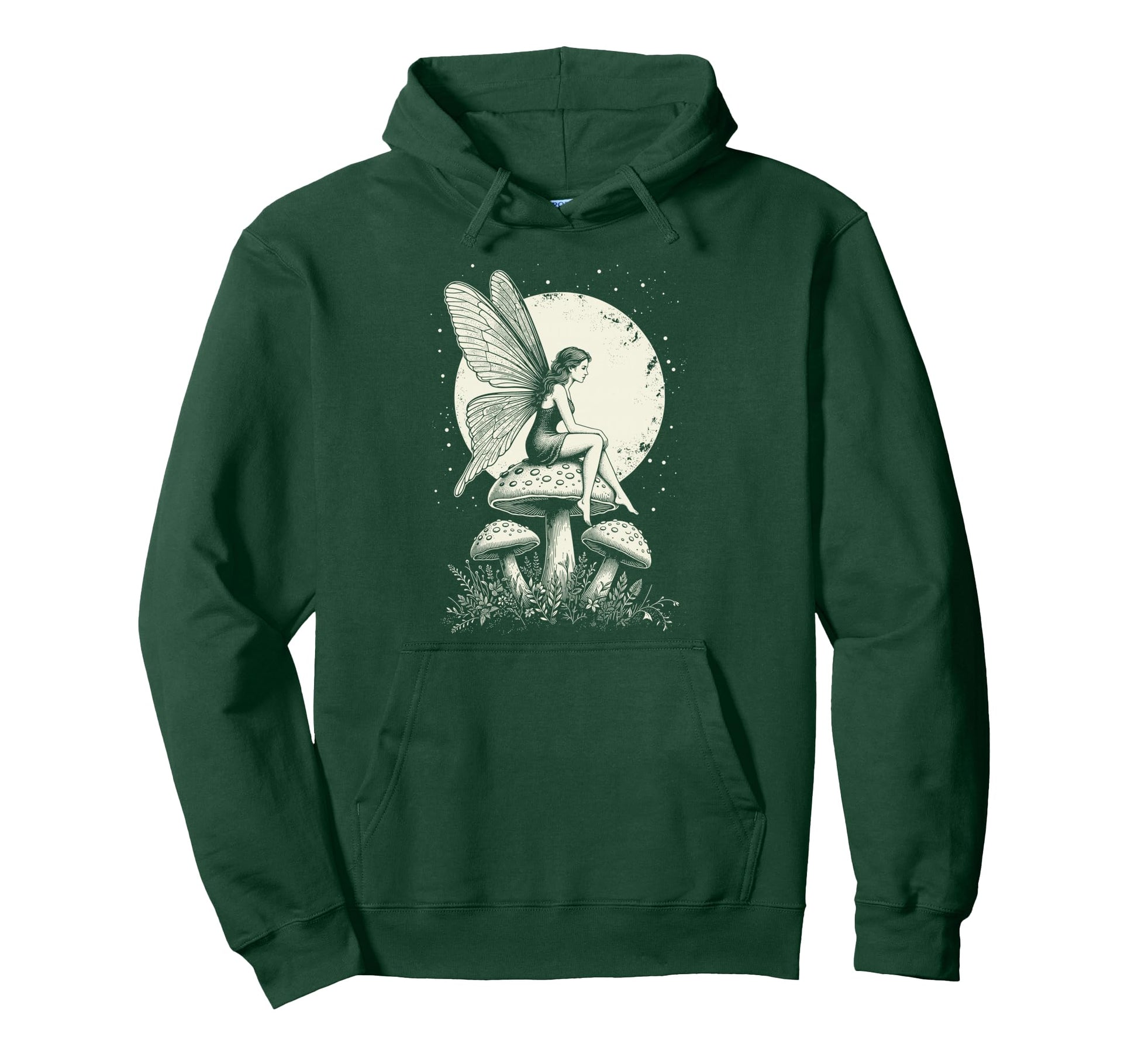 Fairycore Butterfly Fairy Mushroom Floral Hoodie - Minimalist Print Unisex - T-Shirt, Sweatshirt, Hoodie