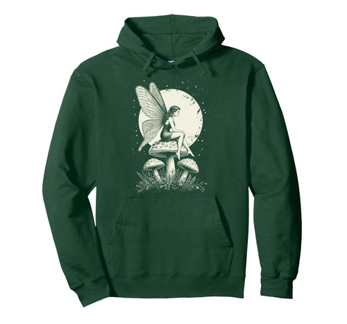 Fairycore Butterfly Fairy Mushroom Floral Hoodie - Minimalist Print Unisex - T-Shirt, Sweatshirt, Hoodie