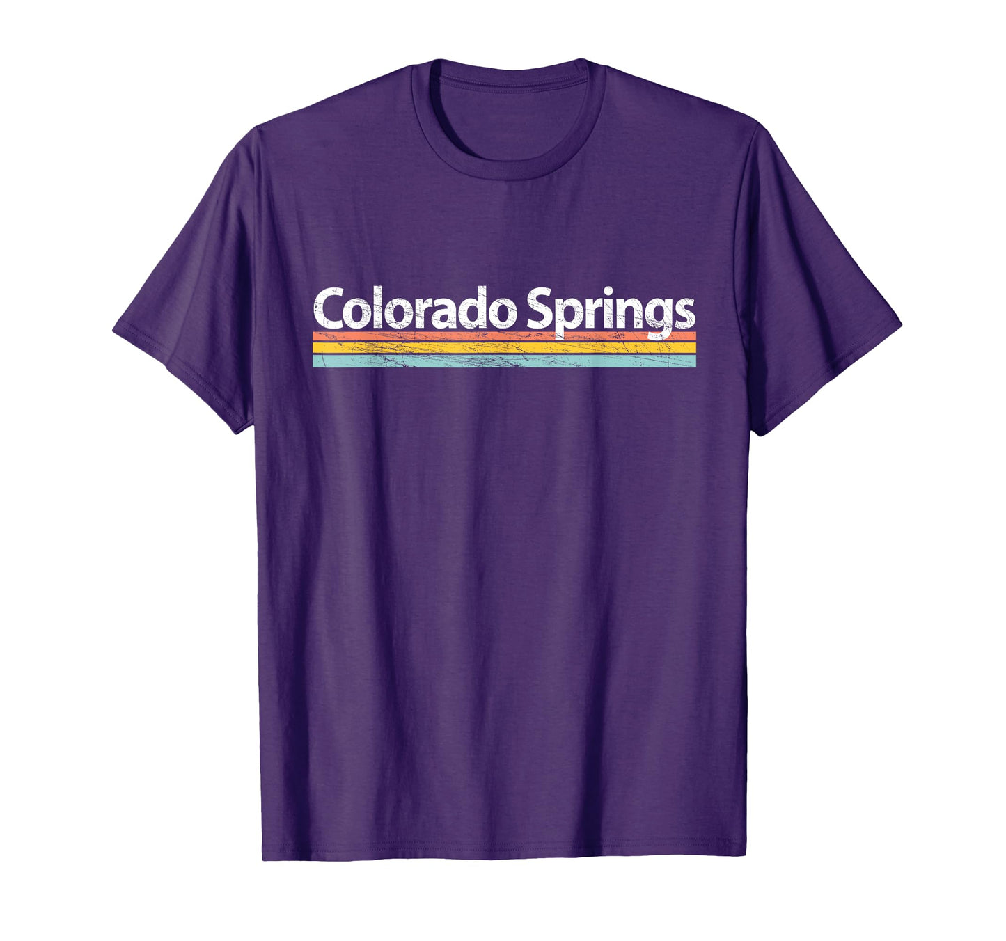 Colorado Springs Colorado Worn T-Shirt - Aesthetic Graphic Men Women - T-Shirt, Sweatshirt, Hoodie