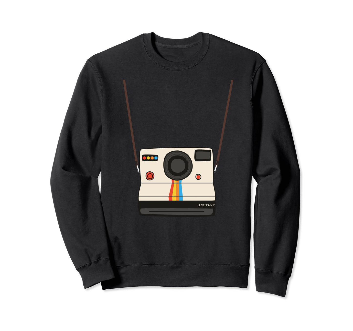 Instant Camera Neck Strap Funny Sweatshirt - Novelty Apparel for Adults - T-Shirt, Sweatshirt, Hoodie
