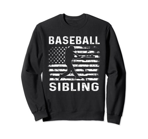 Baseball Sibling Brother Usa Flag 4Th Sweatshirt - Novelty Apparel Unisex - T-Shirt, Sweatshirt, Hoodie