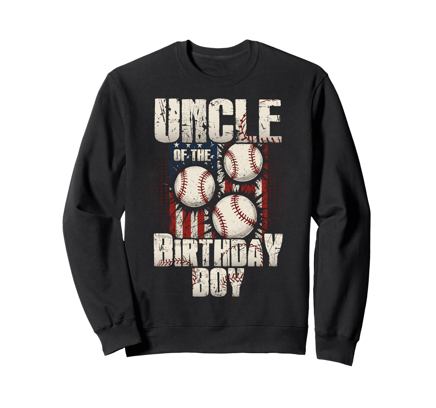 Uncle Birthday Matching Baseball Sweatshirt - Graphic Print Men Women - T-Shirt, Sweatshirt, Hoodie