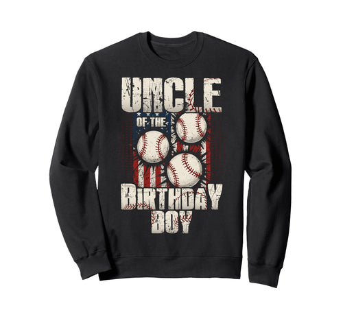 Uncle Birthday Matching Baseball Sweatshirt - Graphic Print Men Women - T-Shirt, Sweatshirt, Hoodie