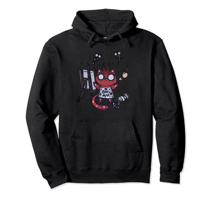 Kawaii Pastel Goth Art Cat Demon Hoodie - Custom Art Print Unisex - T-Shirt, Sweatshirt, Hoodie