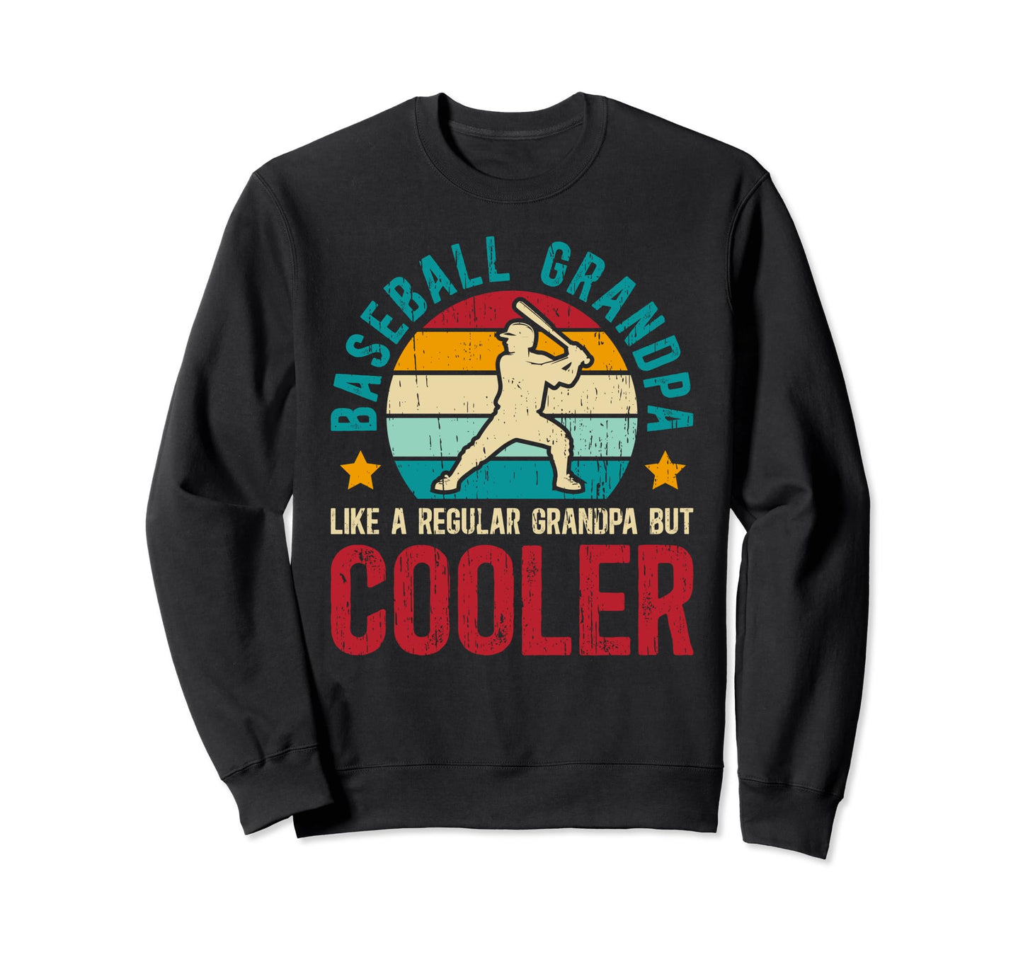 Baseball Grandpa Baseball Player Sweatshirt - Graphic Print Unisex - T-Shirt, Sweatshirt, Hoodie