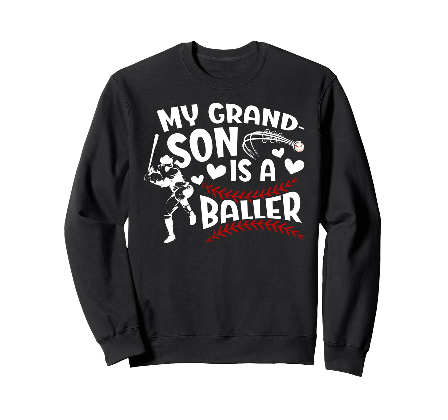 My Grandson Baseball Nana Baseball Sweatshirt - Trendy Graphic Unisex - T-Shirt, Sweatshirt, Hoodie
