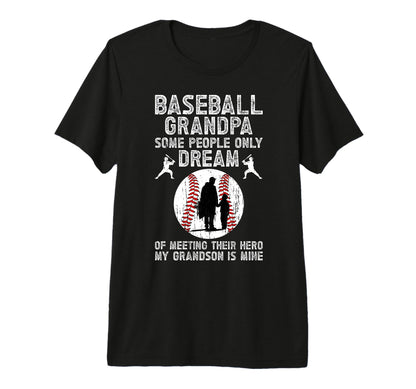 Mens Baseball Grandpa Proud Grandpa T-Shirt - Minimalist Print Men Women - T-Shirt, Sweatshirt, Hoodie