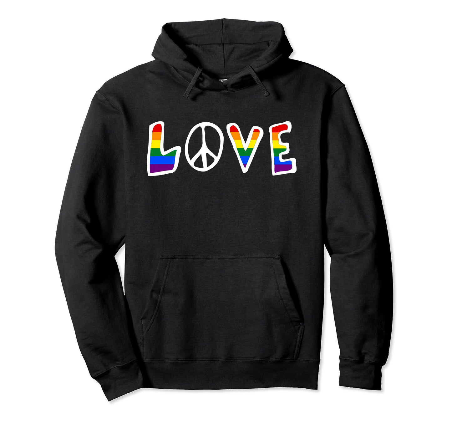 Pride March Love Peace Rainbow Gay Hoodie - Unique Graphic Men Women - T-Shirt, Sweatshirt, Hoodie