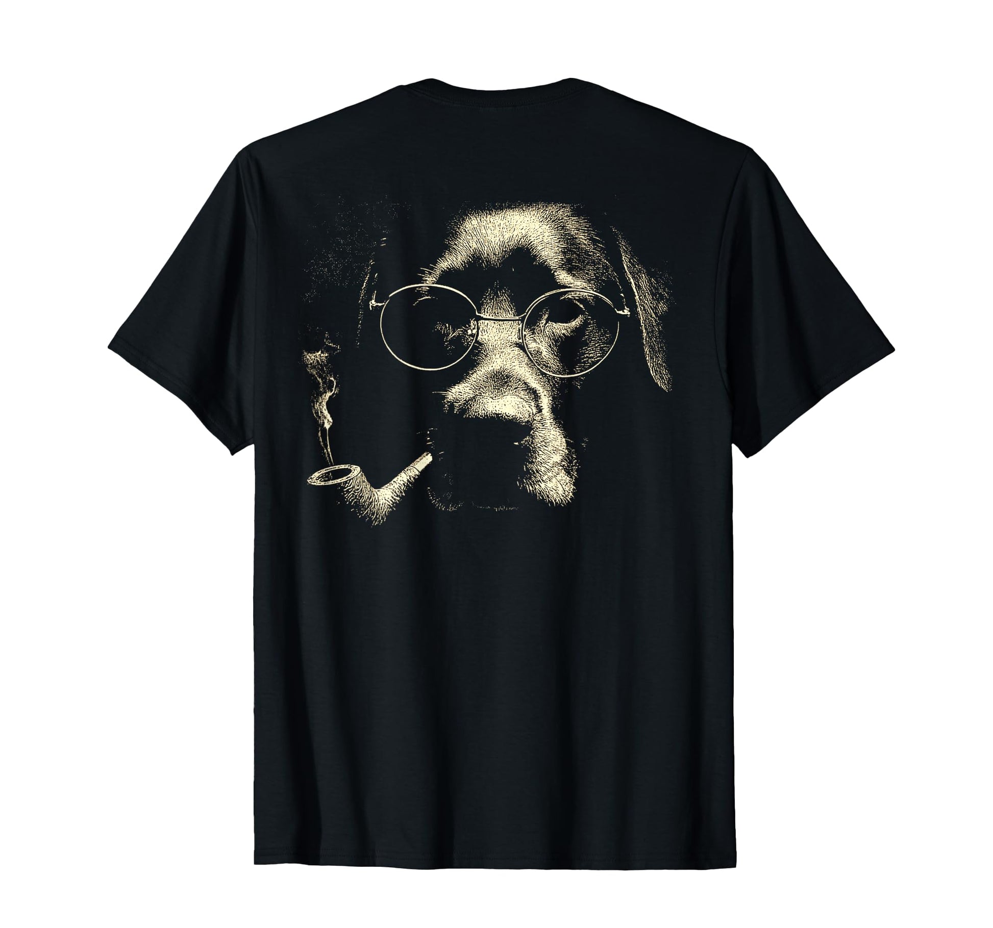 Labrador Retriever Glasses Smoking Pipe T-Shirt - Custom Art Print Unisex - T-Shirt, Sweatshirt, Hoodie
