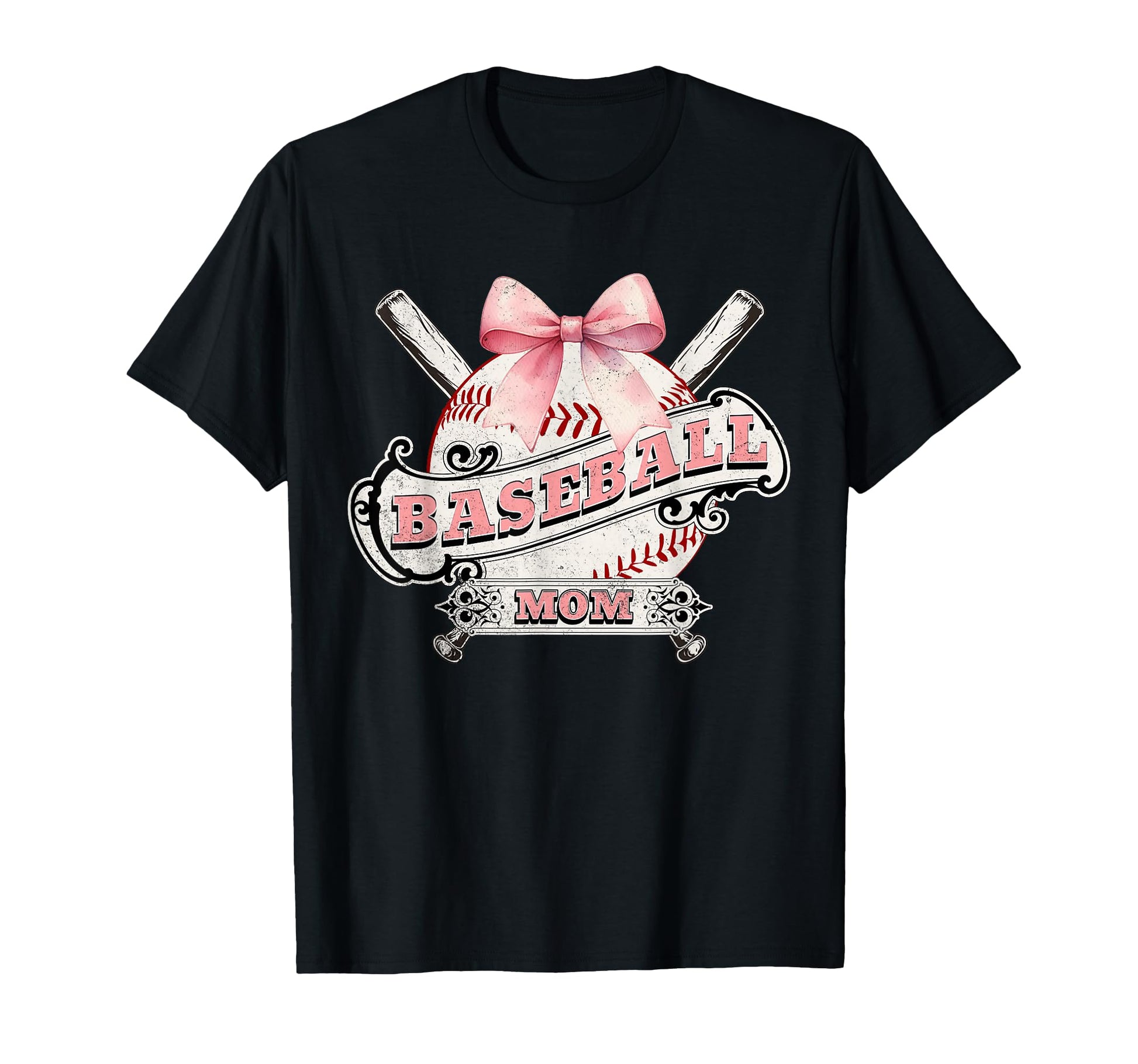 Baseball Mom Coquette Bow Sport Season T-Shirt - Novelty Apparel Unisex - T-Shirt, Sweatshirt, Hoodie