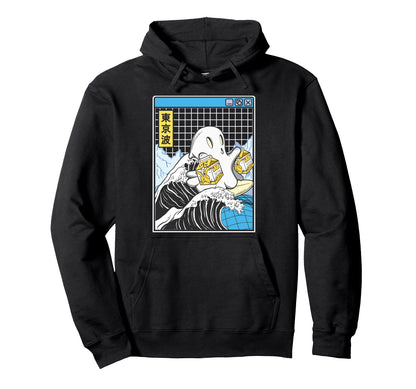 Surfing Ghost Banana Milk Cartons Wave Hoodie - Custom Art Print Men Women - T-Shirt, Sweatshirt, Hoodie