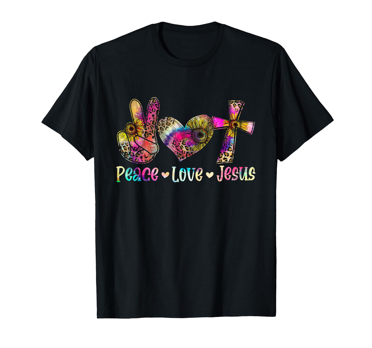 Tie Dye Peace Love Jesus Lovers T-Shirt - Graphic Print for Adults - T-Shirt, Sweatshirt, Hoodie