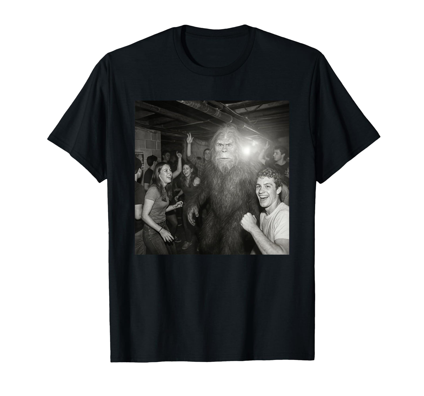 Bigfoot Caught Camera Funny Bigfoot T-Shirt - Novelty Apparel Unisex - T-Shirt, Sweatshirt, Hoodie