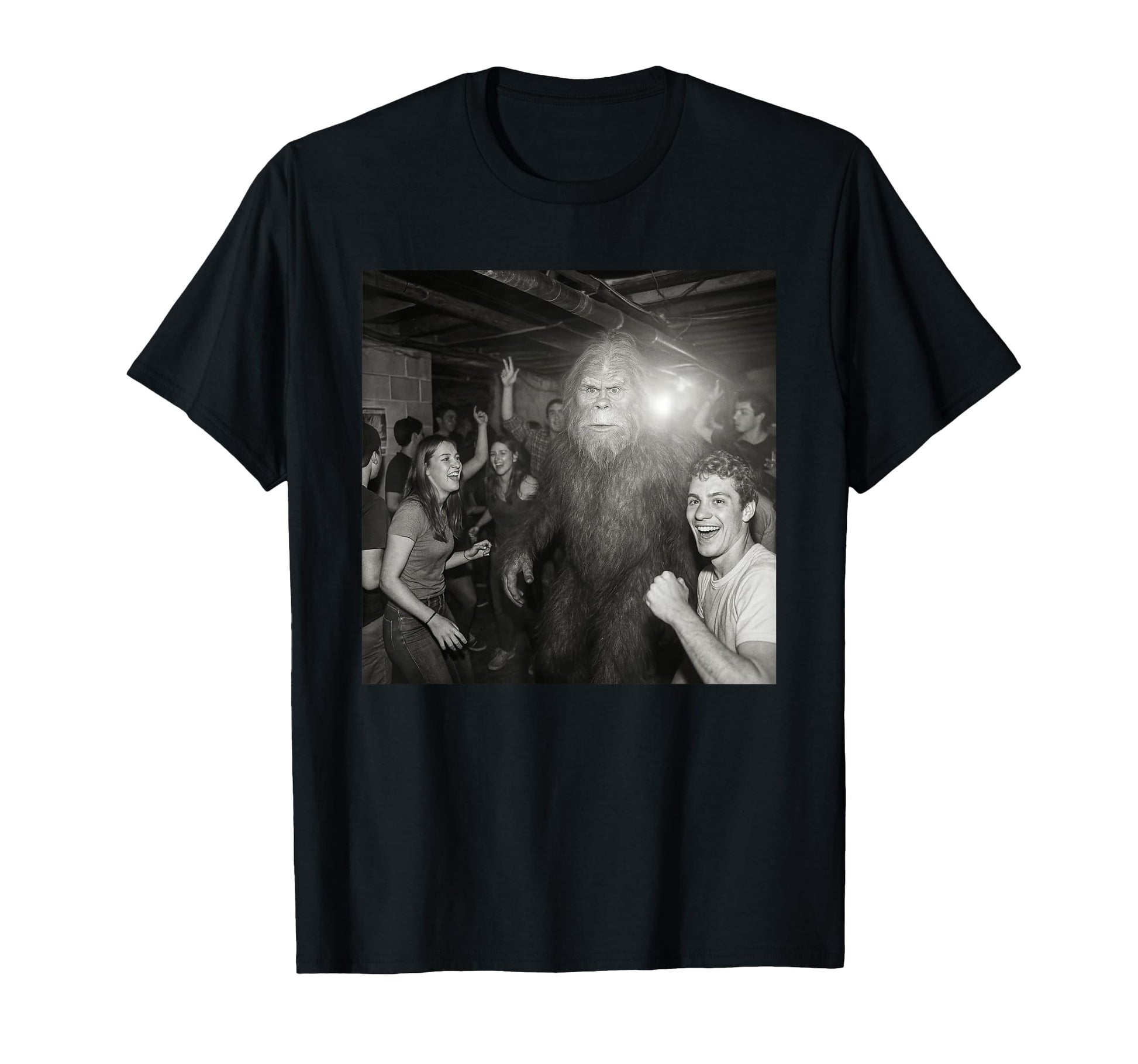 Bigfoot Caught Camera Funny Bigfoot T-Shirt - Novelty Apparel Unisex - T-Shirt, Sweatshirt, Hoodie