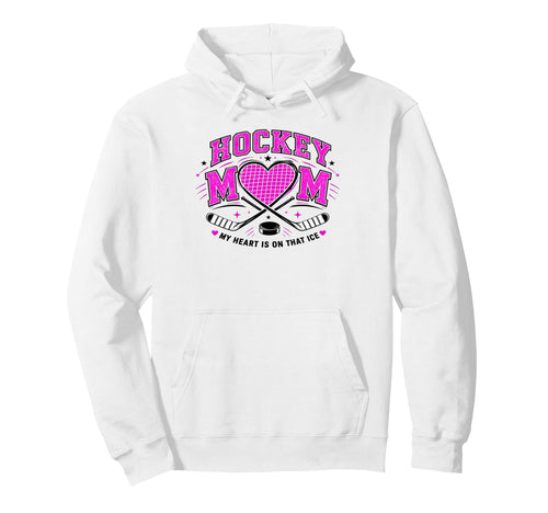 Ice Hockey Mom Heart That Ice Game Hoodie - Minimalist Print for Adults - T-Shirt, Sweatshirt, Hoodie