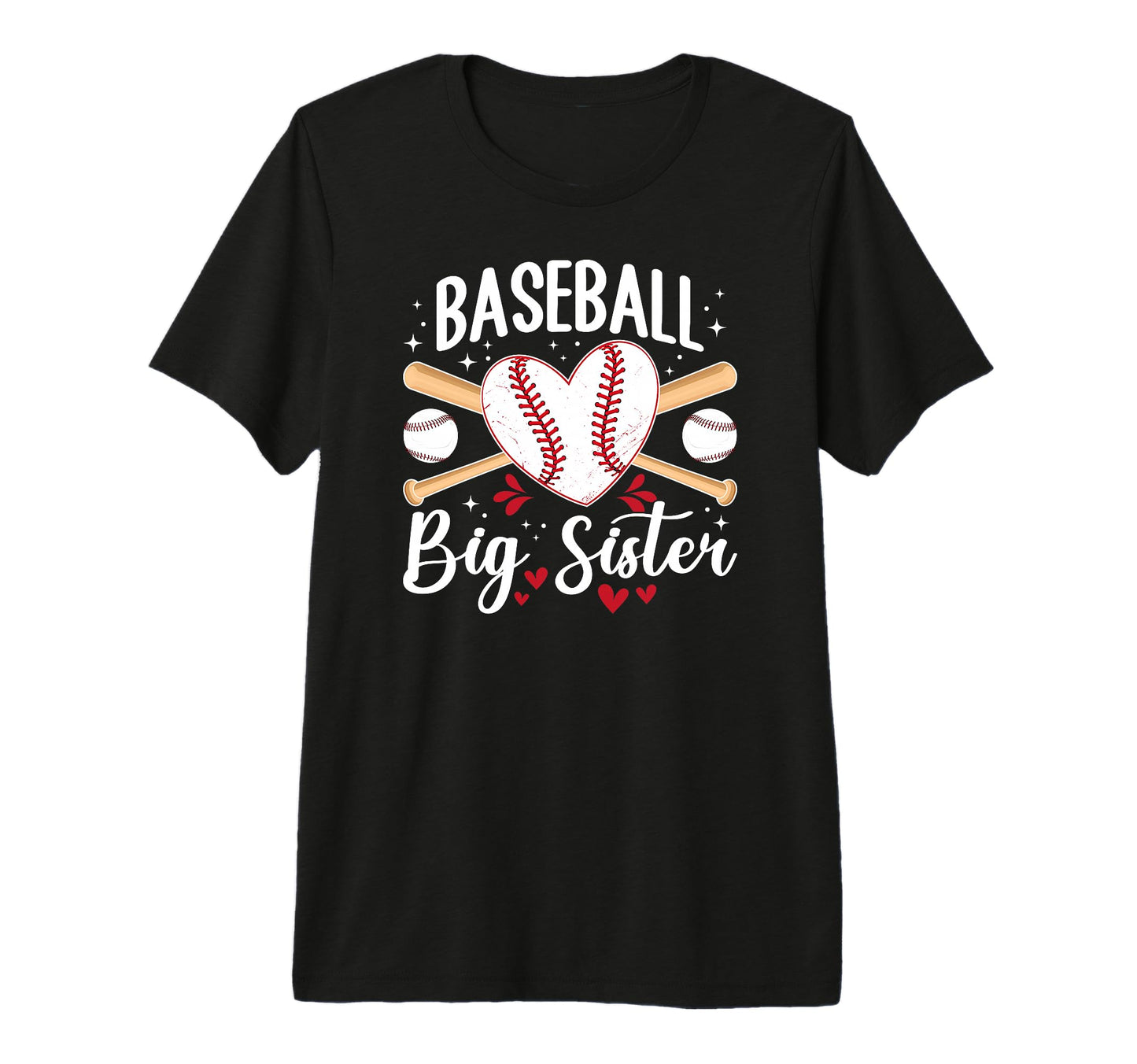 Baseball Big Sister Baseball Player T-Shirt - Custom Art Print Men Women - T-Shirt, Sweatshirt, Hoodie