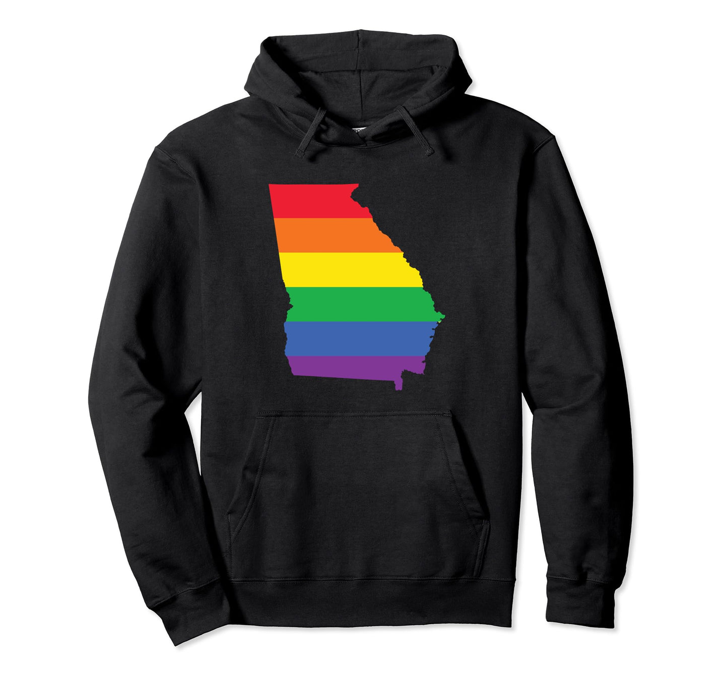 Georgia Lgbtq Rainbow Flag Gay Hoodie - Casual Everyday Wear for Adults - T-Shirt, Sweatshirt, Hoodie