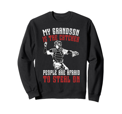 Baseball Catcher Grandpa Proud Sweatshirt - Aesthetic Graphic Men Women - T-Shirt, Sweatshirt, Hoodie