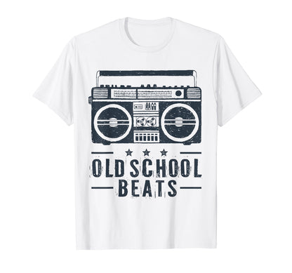 Old School Hip Hop Beats Boombox T-Shirt - Custom Art Print Unisex - T-Shirt, Sweatshirt, Hoodie