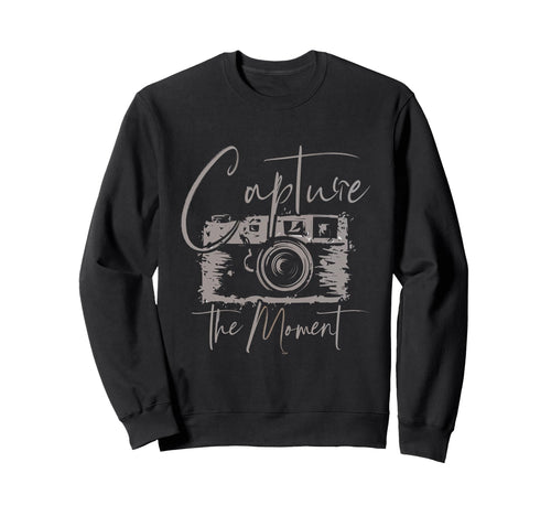 Capture Moment Photography Camera Lens Sweatshirt - Graphic Print Unisex - T-Shirt, Sweatshirt, Hoodie