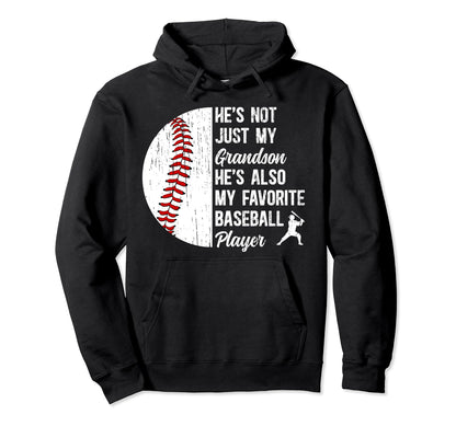 My Favorite Baseball Player Grandpa Hoodie - Unique Graphic for Adults - T-Shirt, Sweatshirt, Hoodie