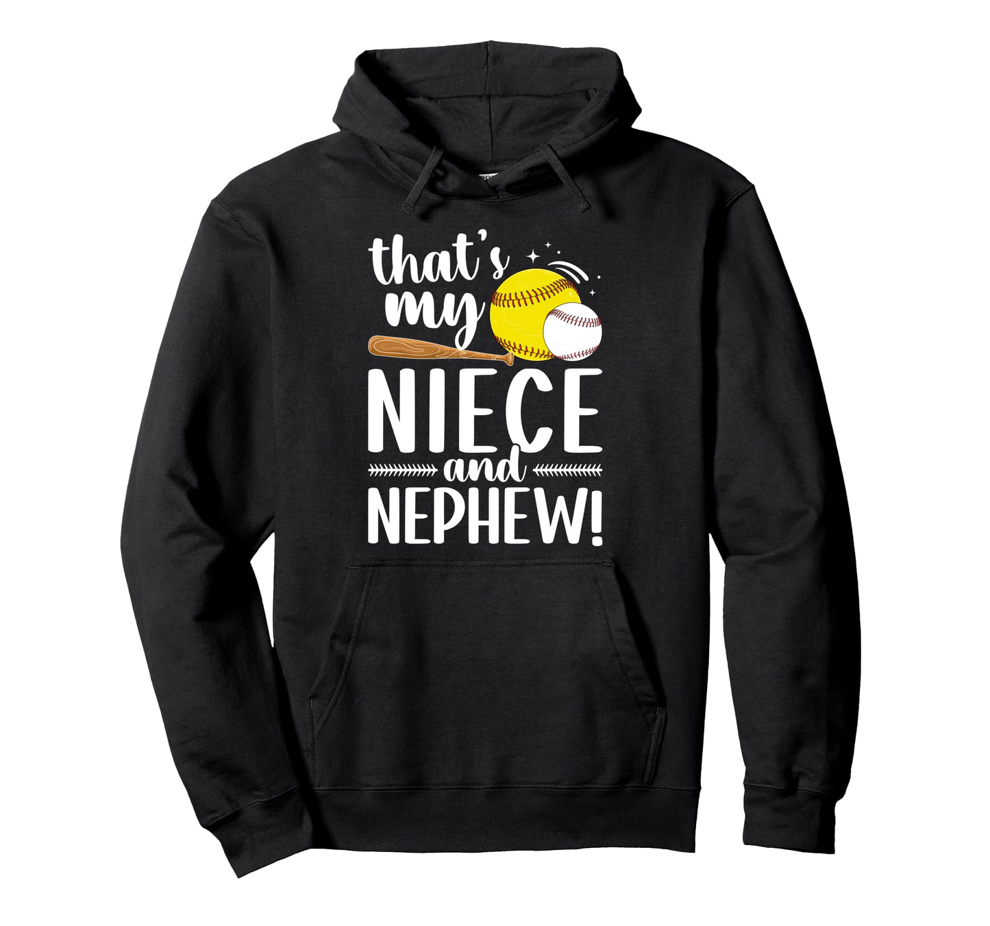 Thats My Niece And Nephew Baseball Hoodie - Unique Graphic Men Women - T-Shirt, Sweatshirt, Hoodie