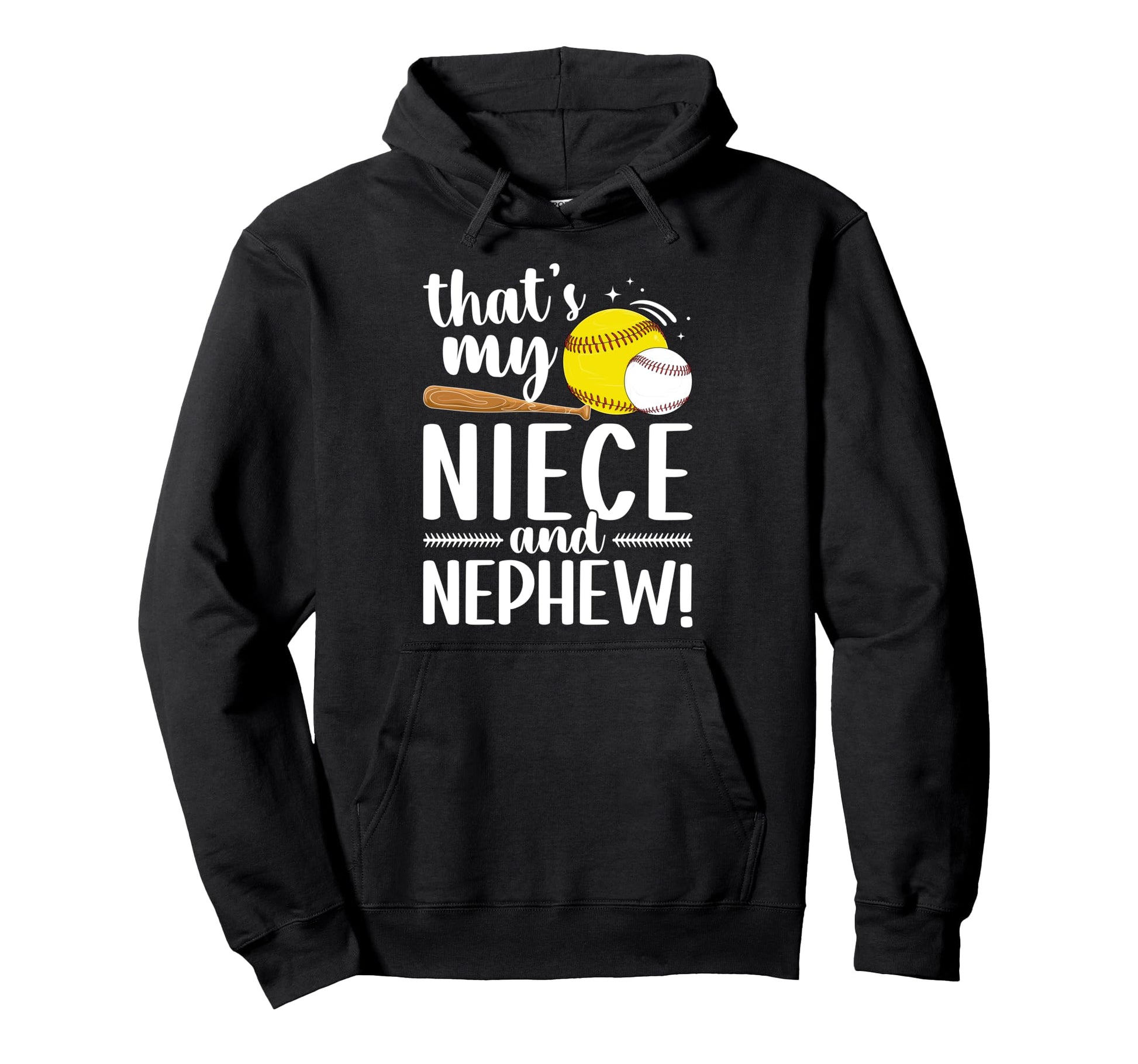 Thats My Niece And Nephew Baseball Hoodie - Unique Graphic Men Women - T-Shirt, Sweatshirt, Hoodie