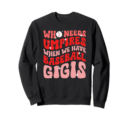 Groovy Baseball Gigi Grandma Gigi Sweatshirt - Aesthetic Graphic Unisex - T-Shirt, Sweatshirt, Hoodie