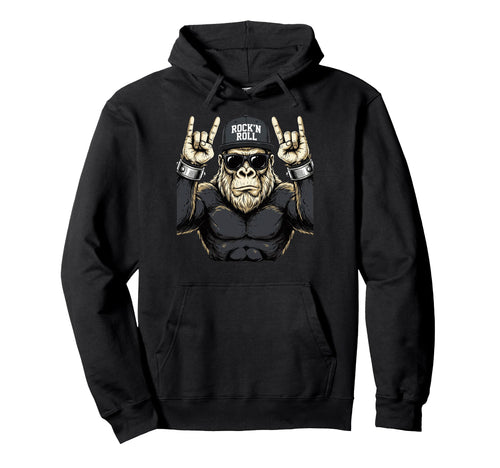 Bigfoot Rock Sasquatch Heavy Metal Hoodie - Casual Everyday Wear Unisex - T-Shirt, Sweatshirt, Hoodie