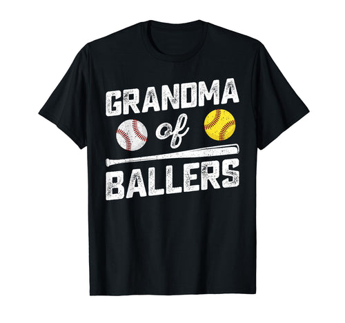 Grandma Ballers Funny Baseball T-Shirt - Novelty Apparel for Adults - T-Shirt, Sweatshirt, Hoodie