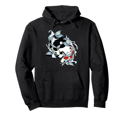 Koi Cherry Blossom Japanese Art Hoodie - Graphic Print Men Women - T-Shirt, Sweatshirt, Hoodie
