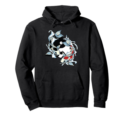 Koi Cherry Blossom Japanese Art Hoodie - Graphic Print Men Women - T-Shirt, Sweatshirt, Hoodie