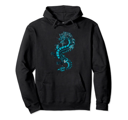 Chinese Dragon Dragon Grunge Aesthetic Hoodie - Novelty Apparel Men Women - T-Shirt, Sweatshirt, Hoodie