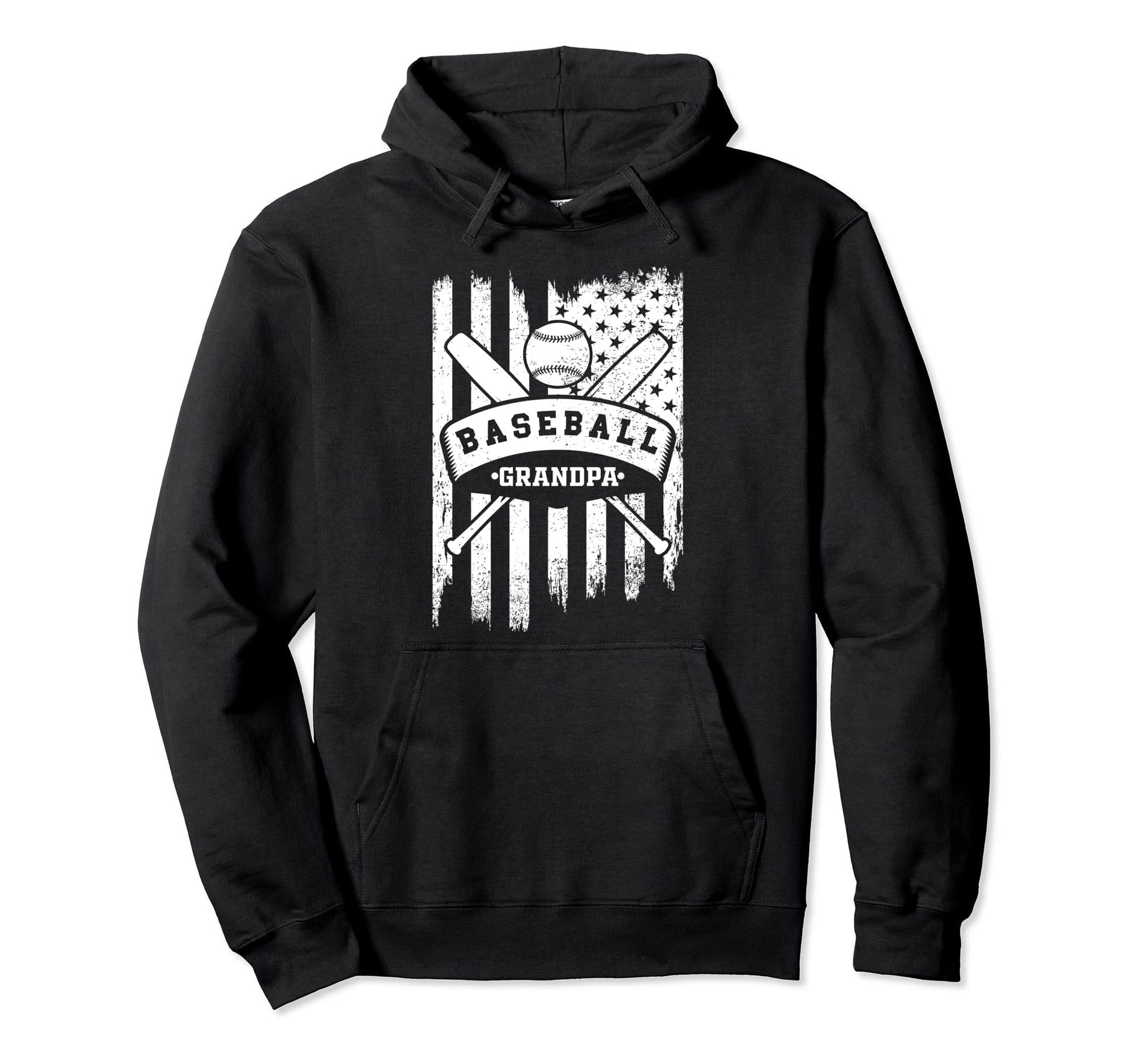 Baseball Grandpa Usa American Flag Family Hoodie - Graphic Print Men Women - T-Shirt, Sweatshirt, Hoodie