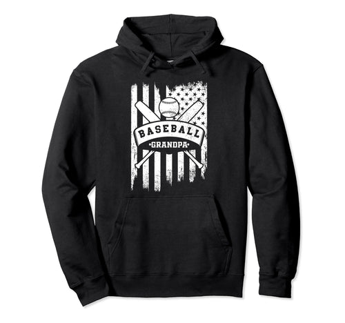 Baseball Grandpa Usa American Flag Family Hoodie - Graphic Print Men Women - T-Shirt, Sweatshirt, Hoodie