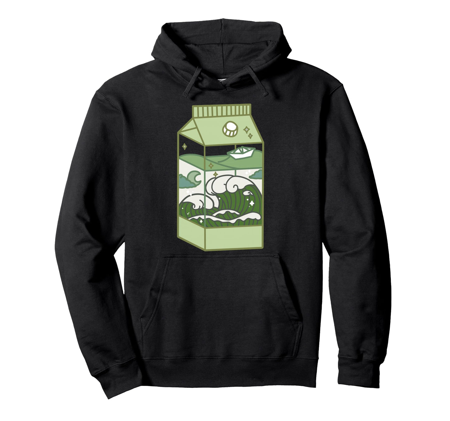 Japanese Aesthetic Milk Box Artwork Hoodie - Streetwear Style Unisex - T-Shirt, Sweatshirt, Hoodie