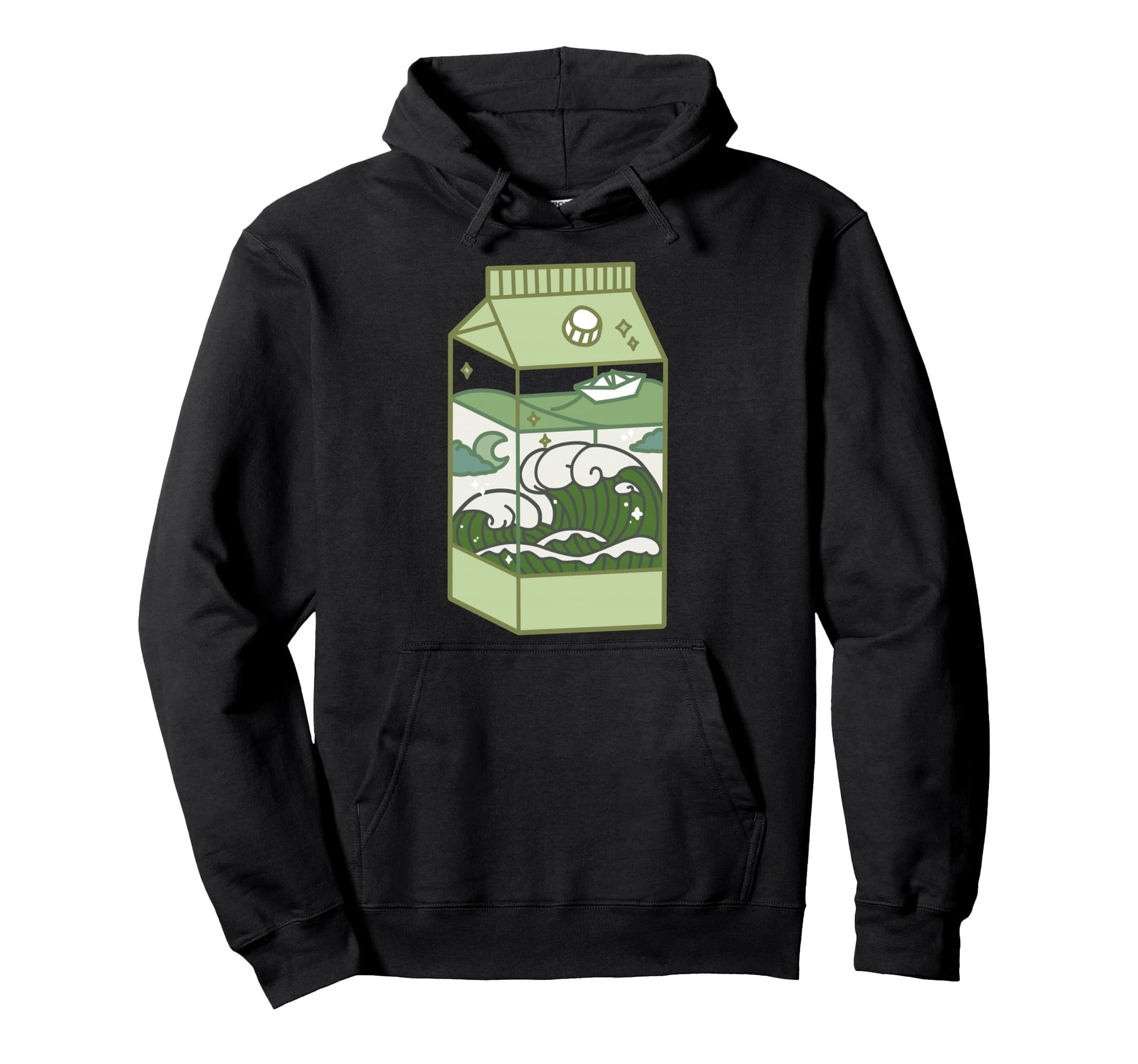 Japanese Aesthetic Milk Box Artwork Hoodie - Streetwear Style Unisex - T-Shirt, Sweatshirt, Hoodie
