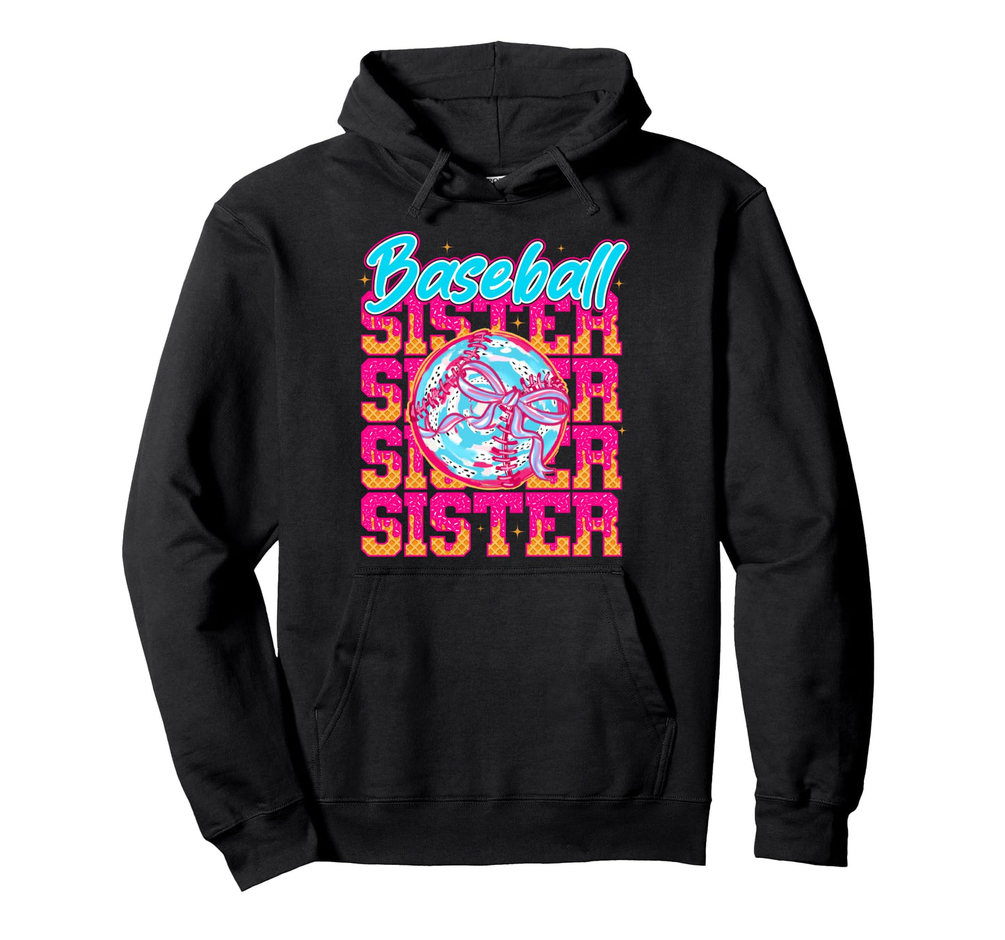 Softball Drip Sister Ice Cream Drip Hoodie - Trendy Graphic Men Women - T-Shirt, Sweatshirt, Hoodie