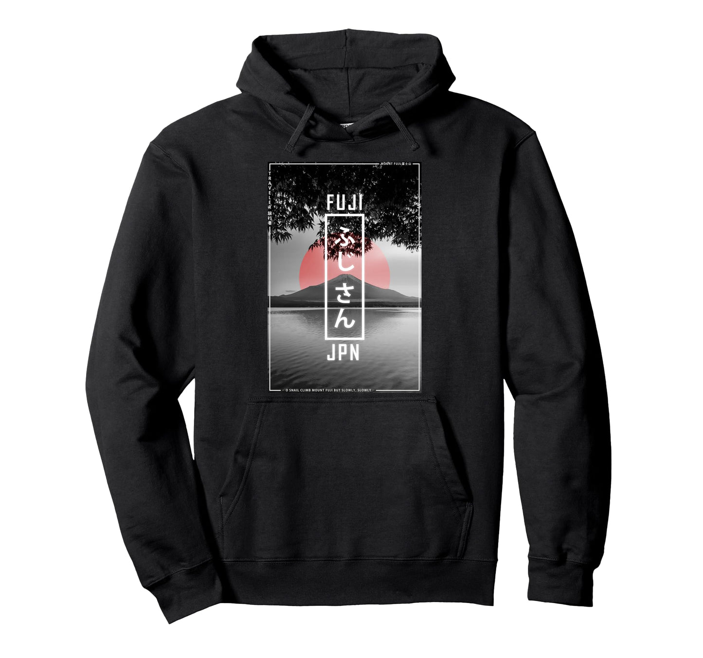 Mount Fuji Japan Lover Japanese 90S Hoodie - Minimalist Print Men Women - T-Shirt, Sweatshirt, Hoodie