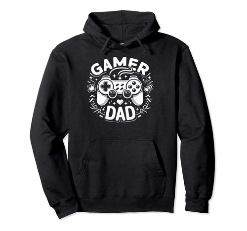 Gamer Dad Game Controller Gaming Video Game Hoodie - Unique Graphic Unisex - T-Shirt, Sweatshirt, Hoodie