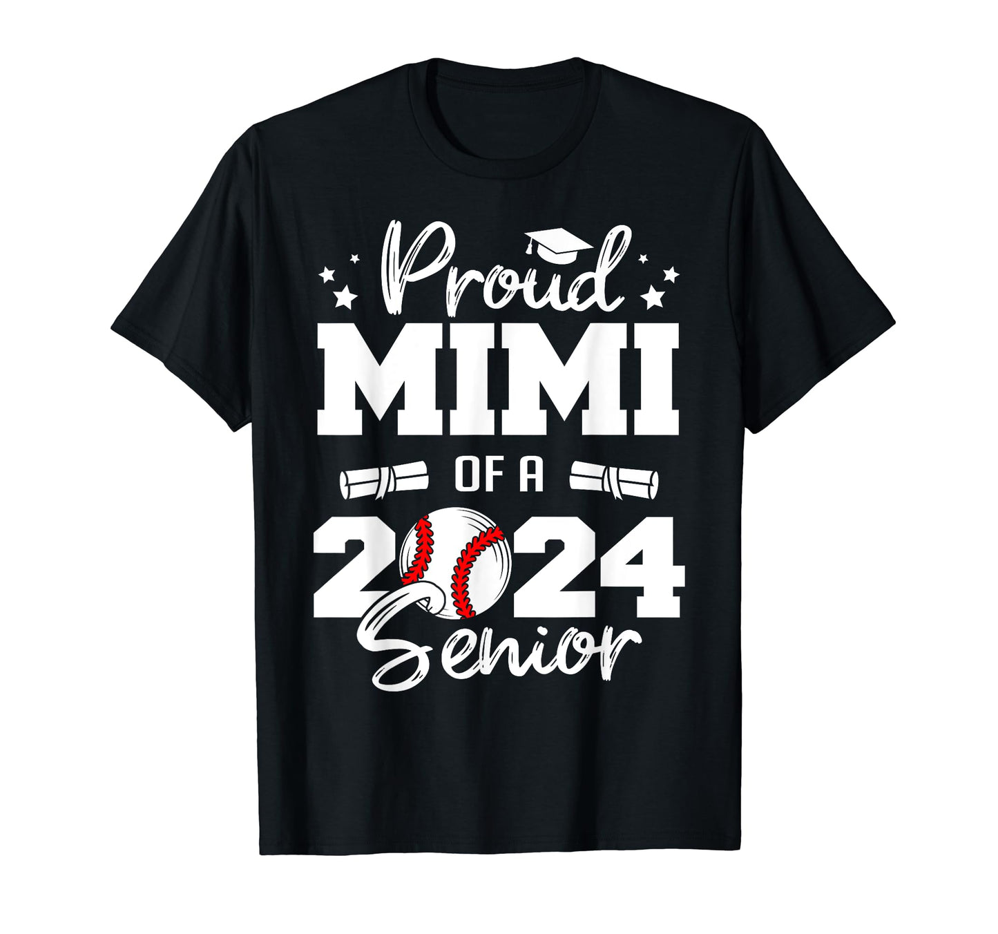 Proud Mimi 2024 Senior Funny Baseball 2024 T-Shirt - Unique Graphic Unisex - T-Shirt, Sweatshirt, Hoodie