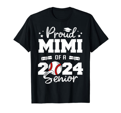 Proud Mimi 2024 Senior Funny Baseball 2024 T-Shirt - Unique Graphic Unisex - T-Shirt, Sweatshirt, Hoodie