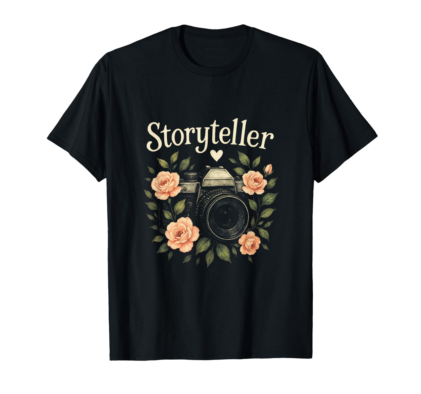 Storyteller Camera Floral Art T-Shirt - Novelty Apparel Unisex - T-Shirt, Sweatshirt, Hoodie